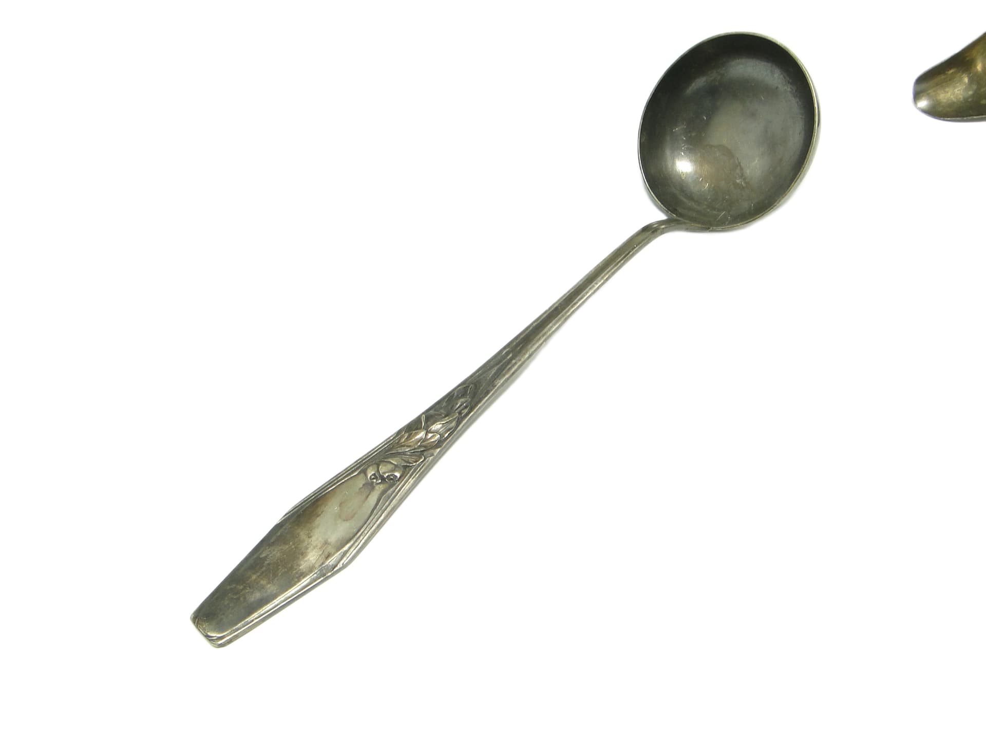 Borówka ladle, Art Nouveau / Art Deco, silver-plated brass, Norblin, Poland, 1920s. - 91756