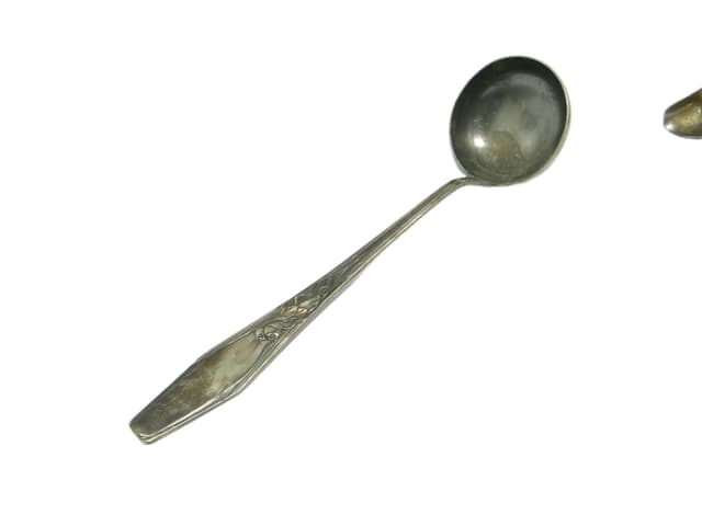 Borówka ladle, Art Nouveau / Art Deco, silver-plated brass, Norblin, Poland, 1920s. - DIMENSION