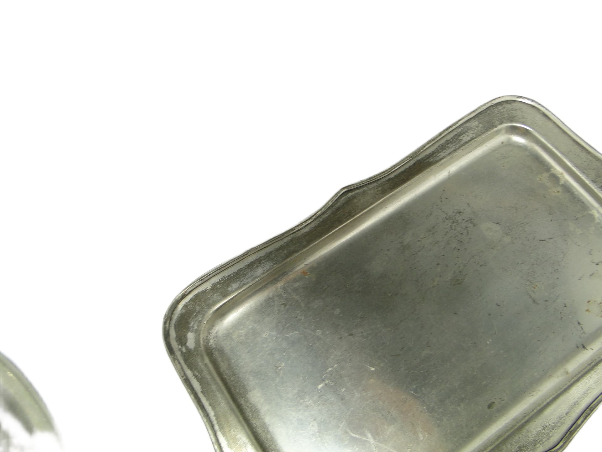 Card tray, Art Nouveau / Art Deco, silver-plated brass, Germany, 1920s. - 91782