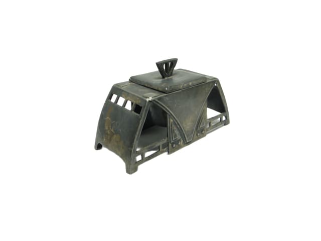 Kałamarz, Art Nouveau, cyna srebrzona, WMF, Niemcy, początek XX w. - WYMIARY