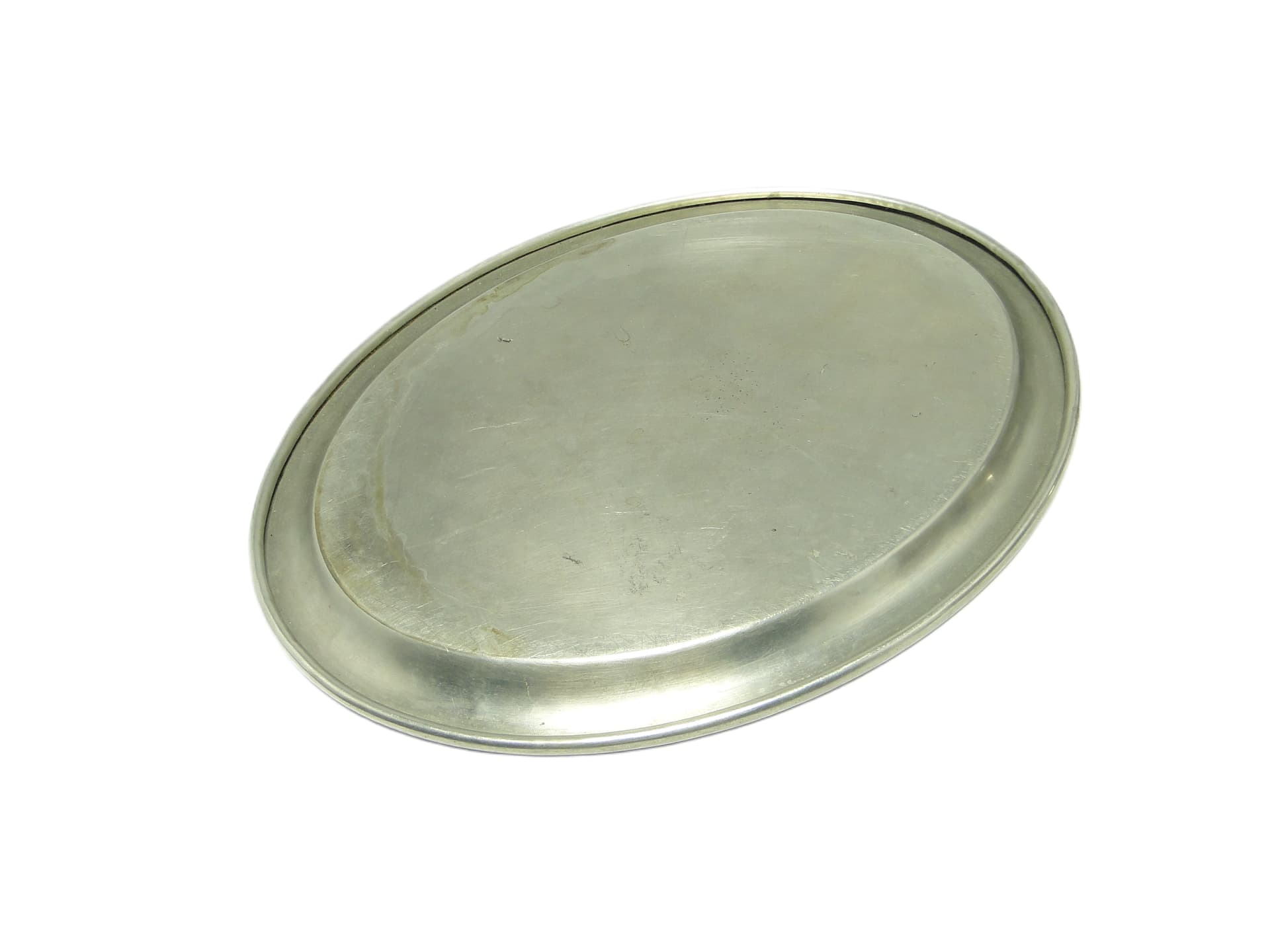 Taca restauracyjna, minimalizm, alpacca srebrzona, Polska, lata 20. - 91878