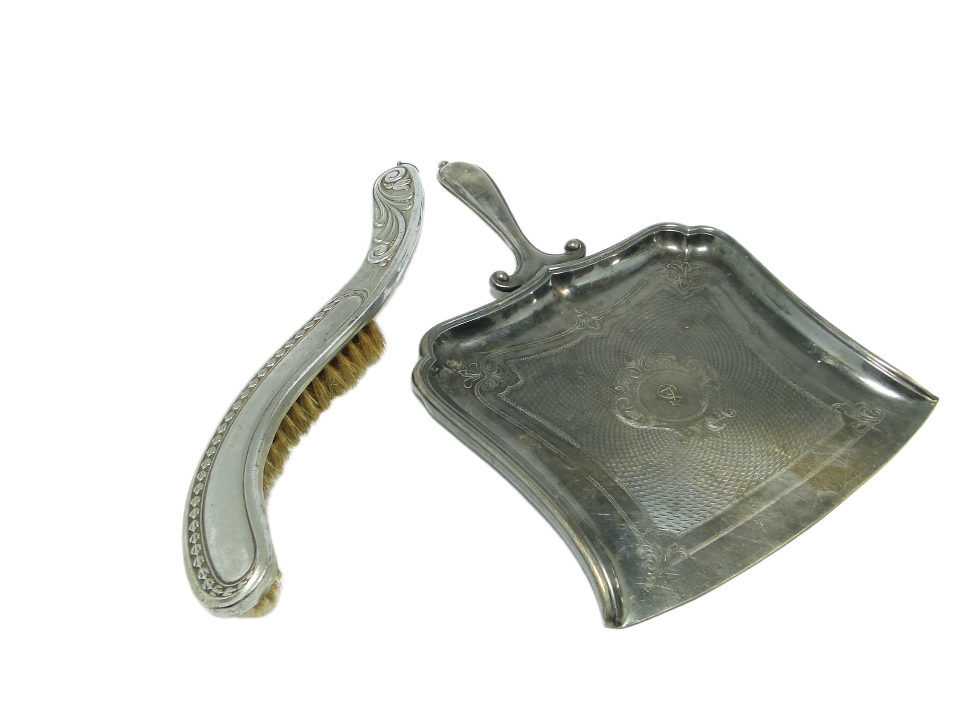 Art Nouveau crumb set, silver-plated brass, Poland, early 20th c. - 91889