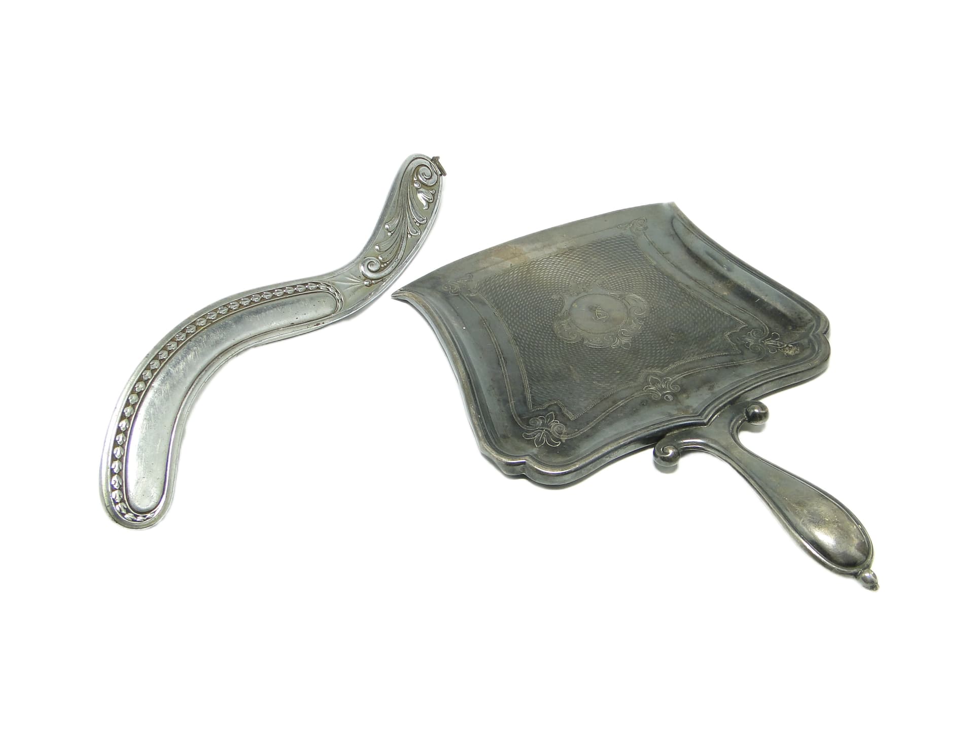 Art Nouveau crumb set, silver-plated brass, Poland, early 20th c. - 91894