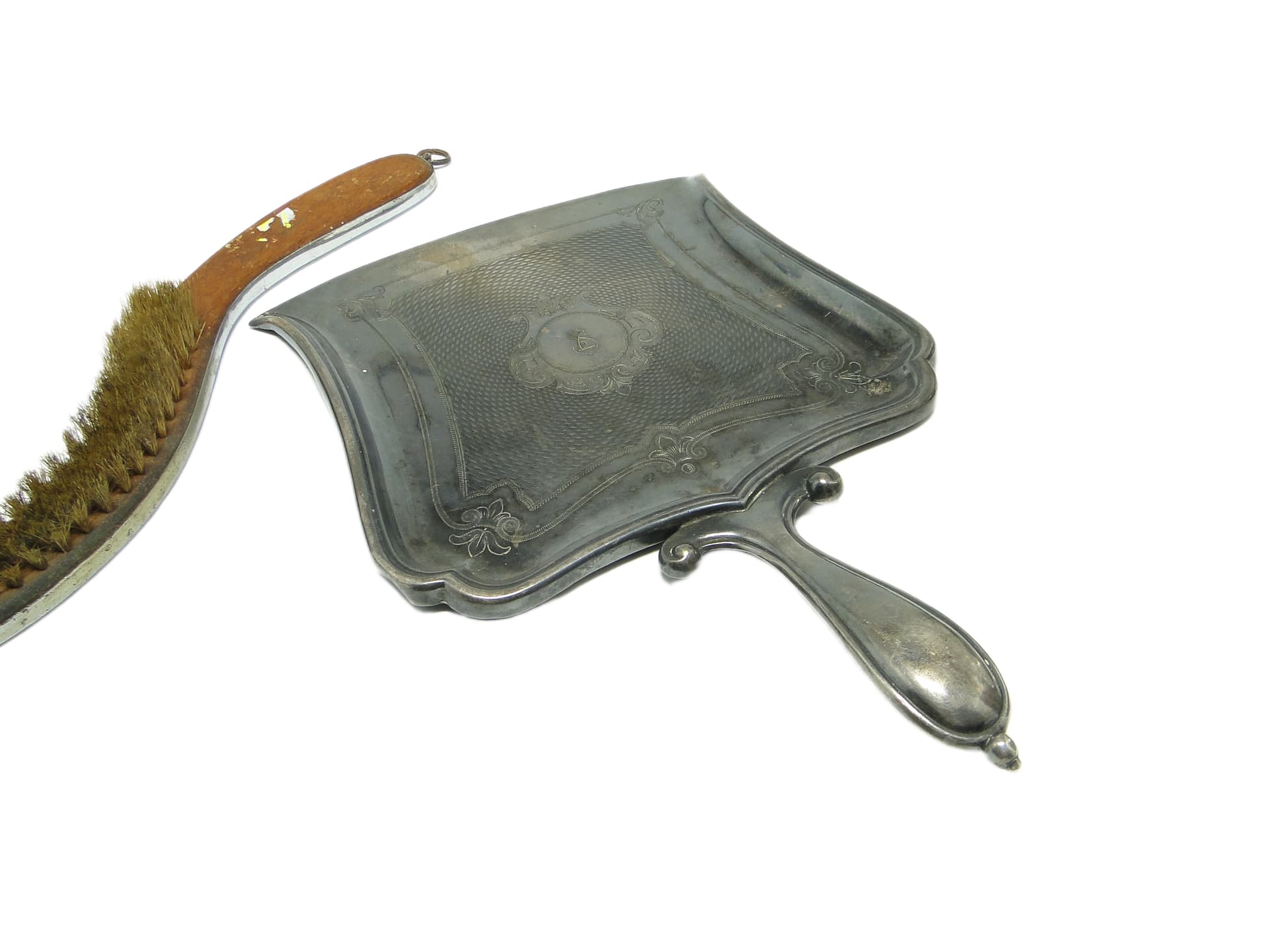 Art Nouveau crumb set, silver-plated brass, Poland, early 20th c. - 91895