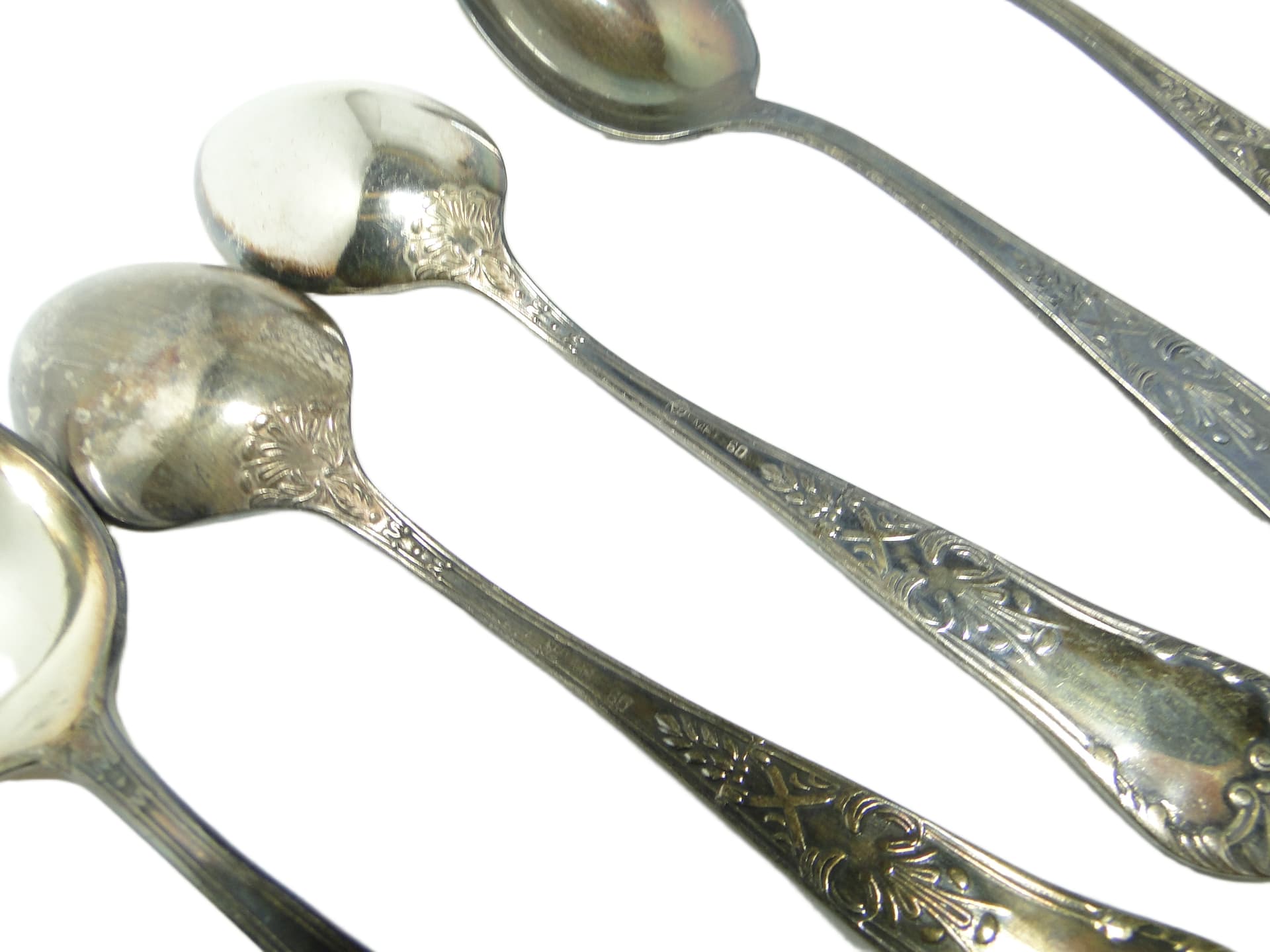 Aleksandria tea spoon set, Baroque, silver-plated brass, Poland, 1970s. - 91929
