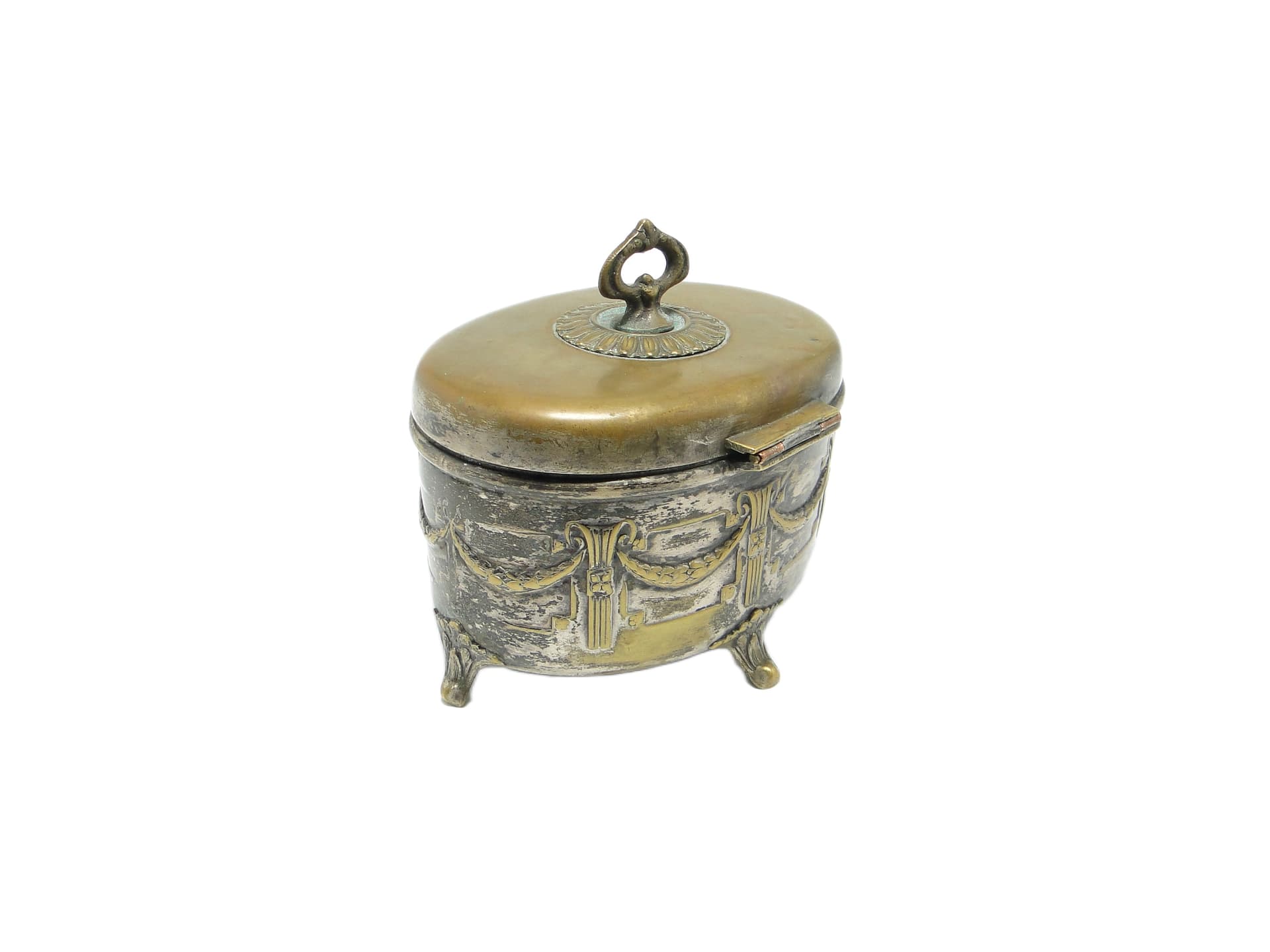 Cukiernica neoklasycystyczna, mosiądz srebrzony, Austria, XIX w. - 92017