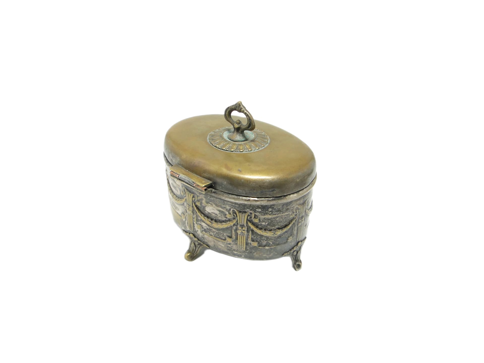 Cukiernica neoklasycystyczna, mosiądz srebrzony, Austria, XIX w. - 92016