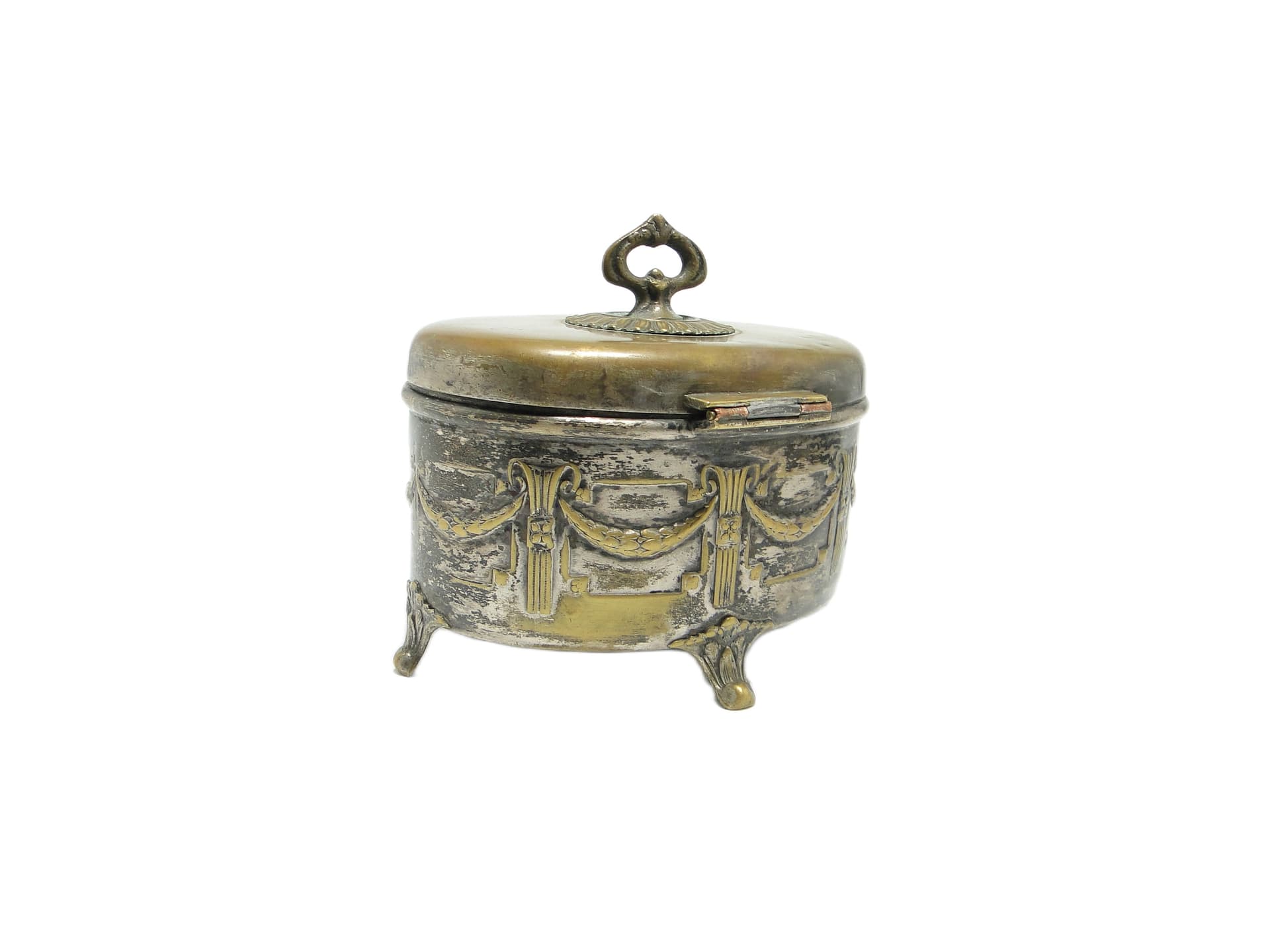 Cukiernica neoklasycystyczna, mosiądz srebrzony, Austria, XIX w. - 92021