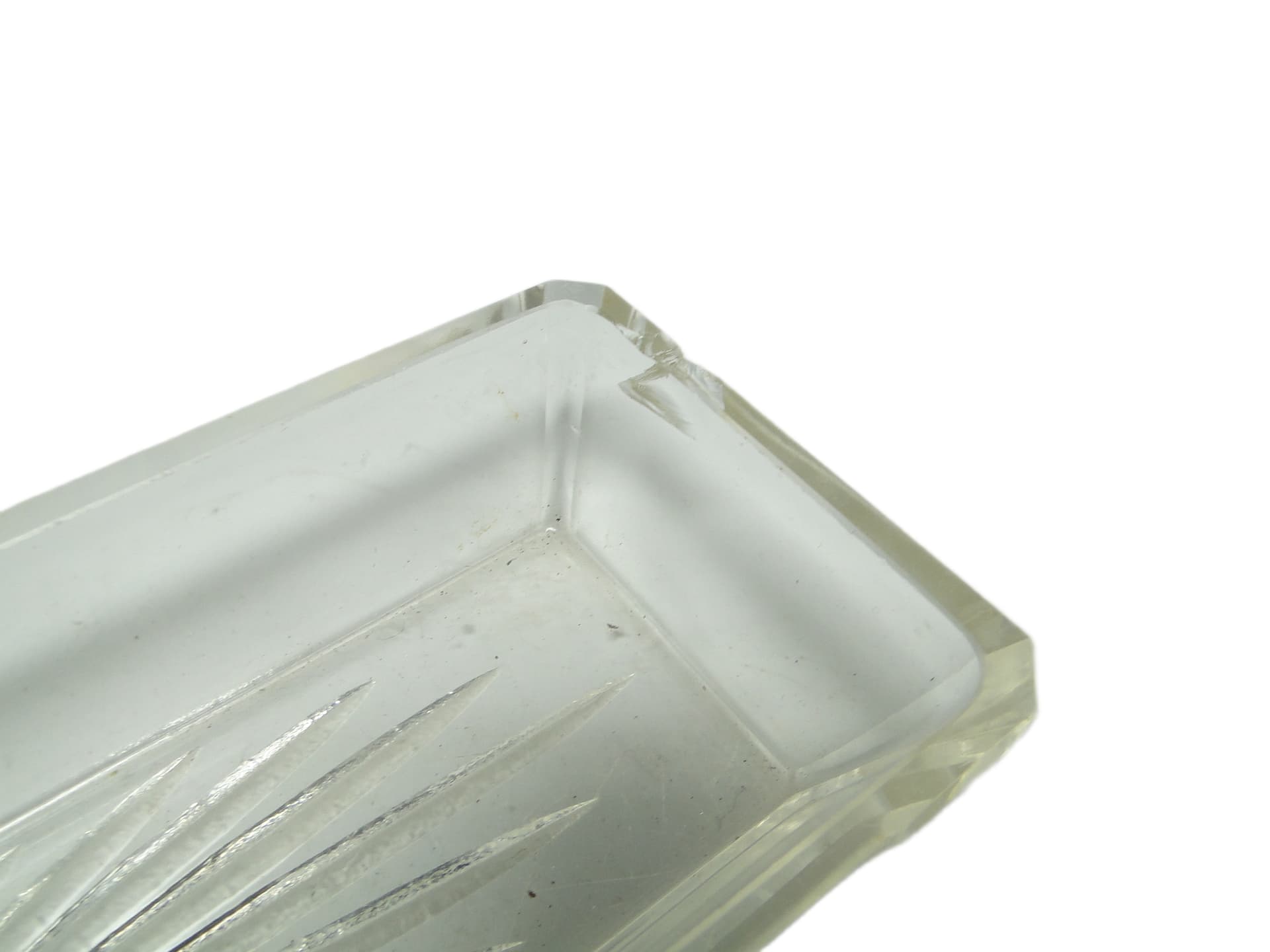 Przybornik toaletowy art déco, kryształ, Czechosłowacja, lata 30. - 92100