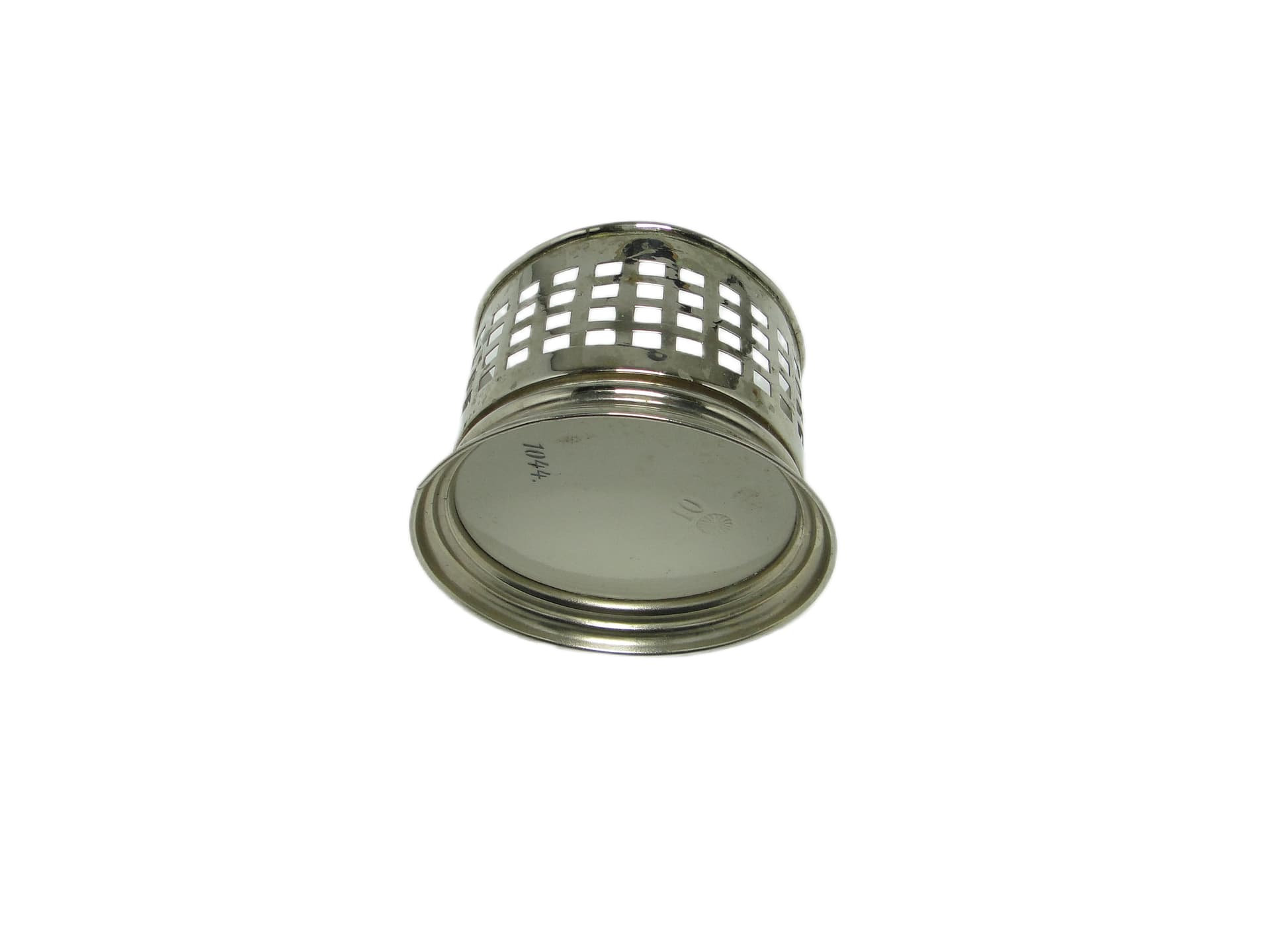 Podstawa pod butelkę, modernizm, mosiądz srebrzony, Austria, początek XX w. - 92116