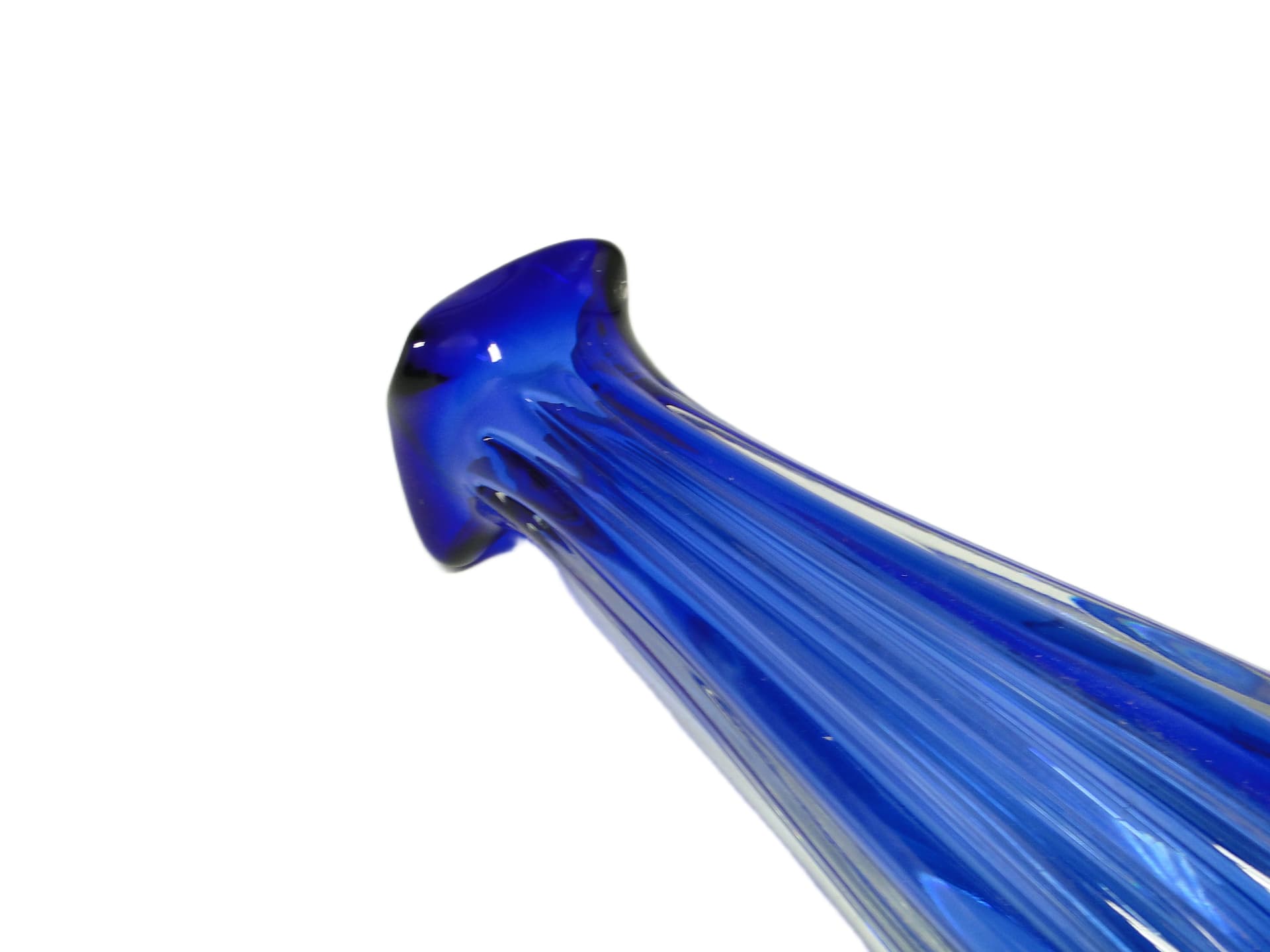 Wazon, mid-century modern, szkło niebieskie, proj. J. Hospodka, Czechosłowacja, lata 60. - 92164