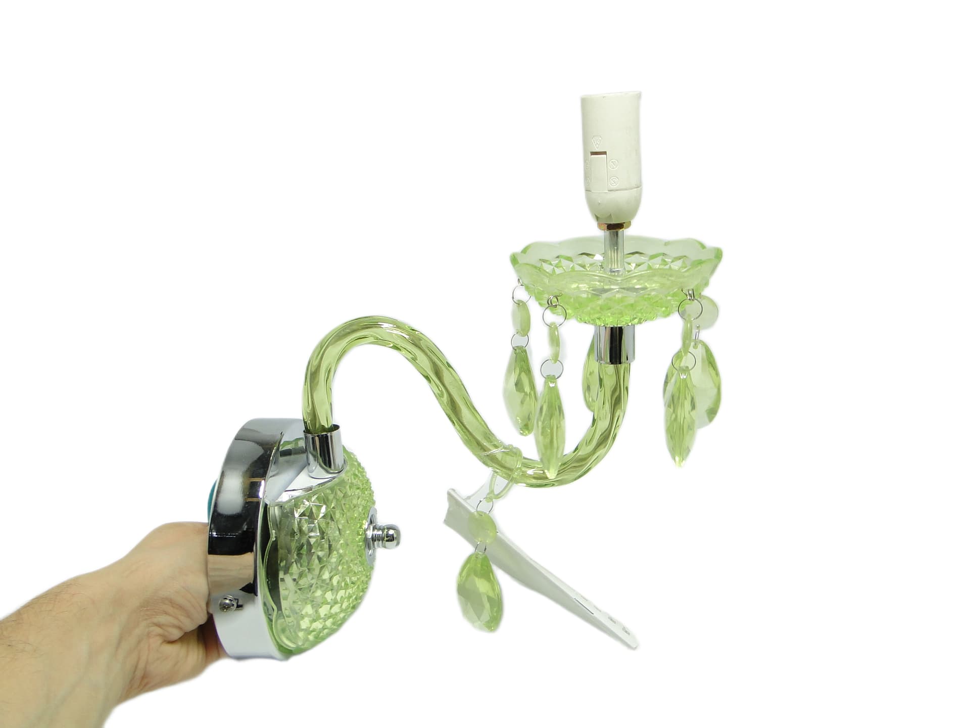 Kinkiet Postmodernizm, plastik turkusowy, Polska, lata 90. - 92173