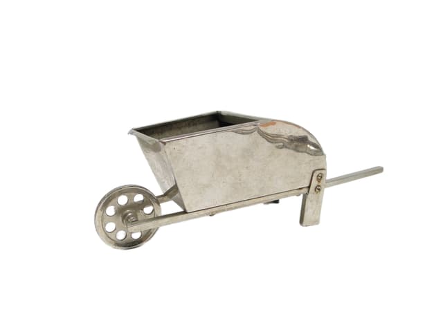 Figural jardiniere, mid-century modern, silver-plated brass, United Kingdom, 1950s. - DIMENSION