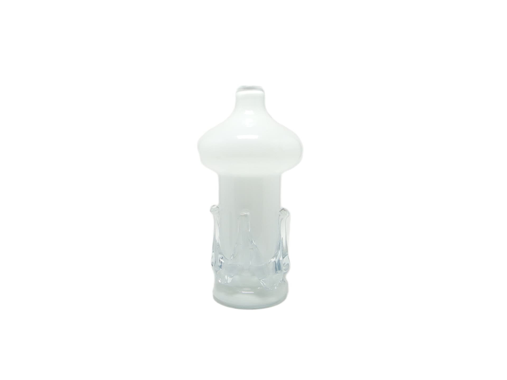 Wazon Modernizm, szkło białe, Polska, lata 70. - 92290