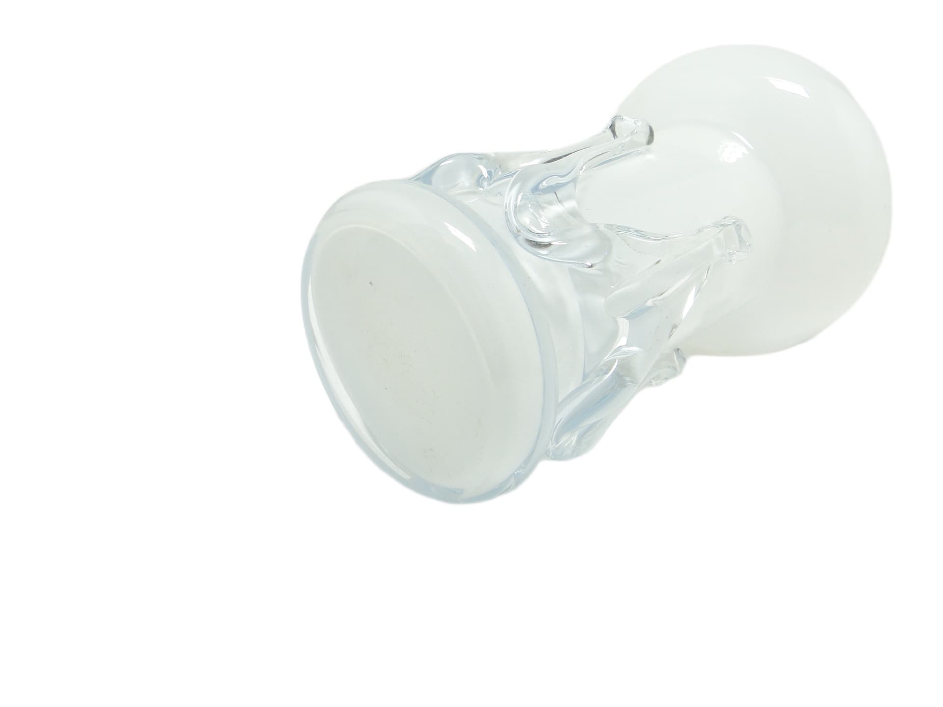 Wazon Modernizm, szkło białe, Polska, lata 70. - 92294