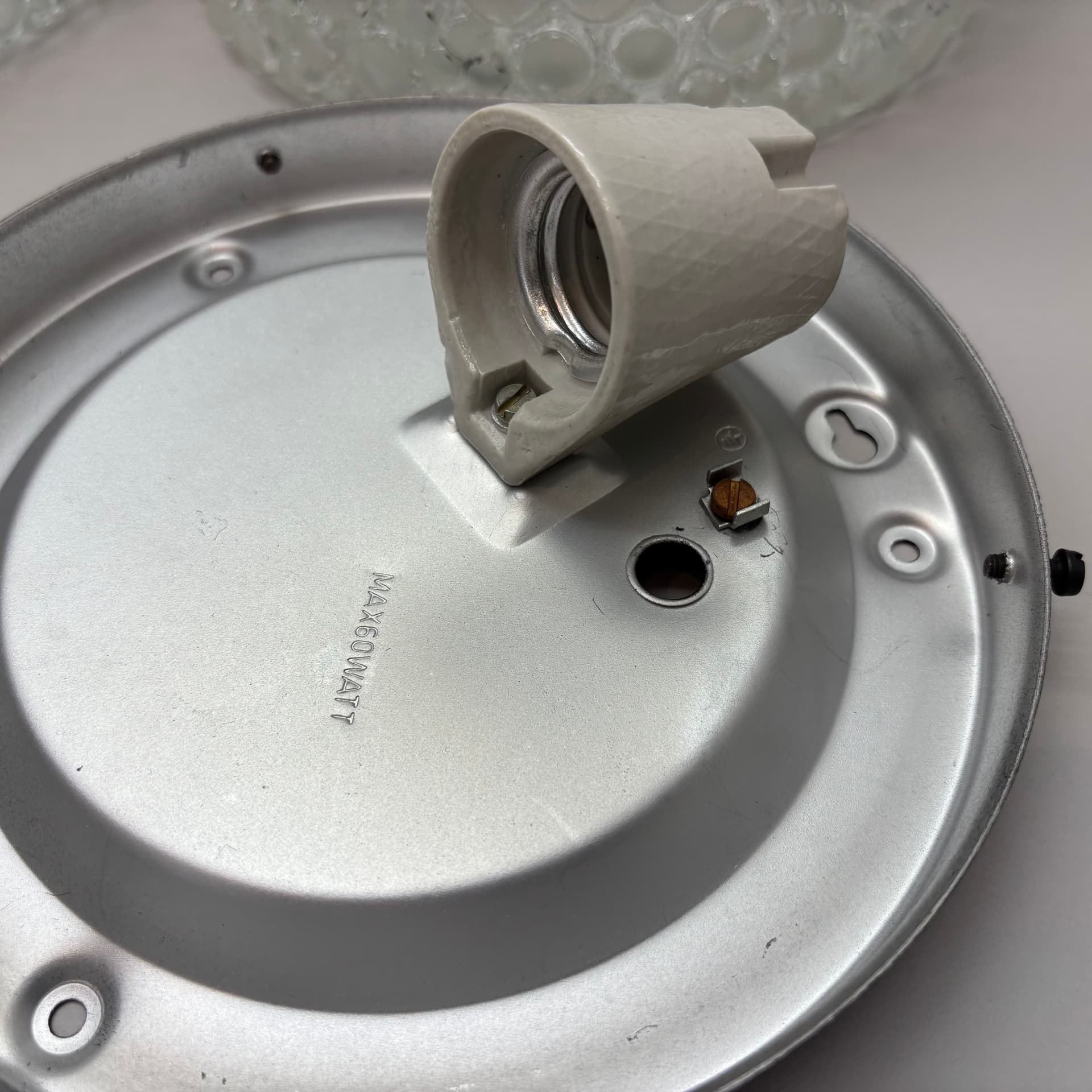 Para kinkietów Bubble, transparent szkło, metal czarny, Niemcy, lata 80. - 92361