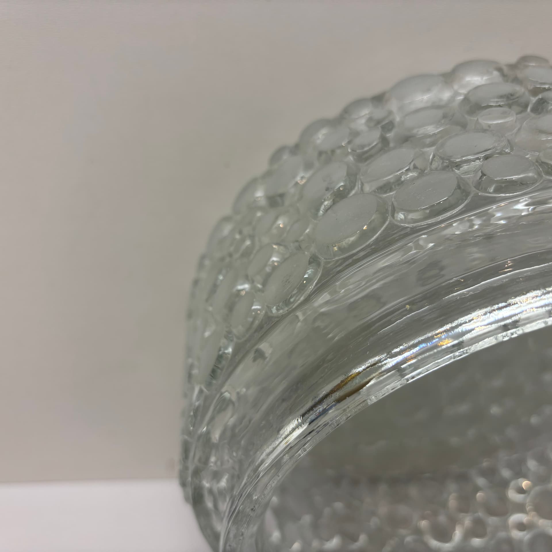 Wall Lamp Bubble, transparent glass, matte steel, Germany, 1980s. - 92392