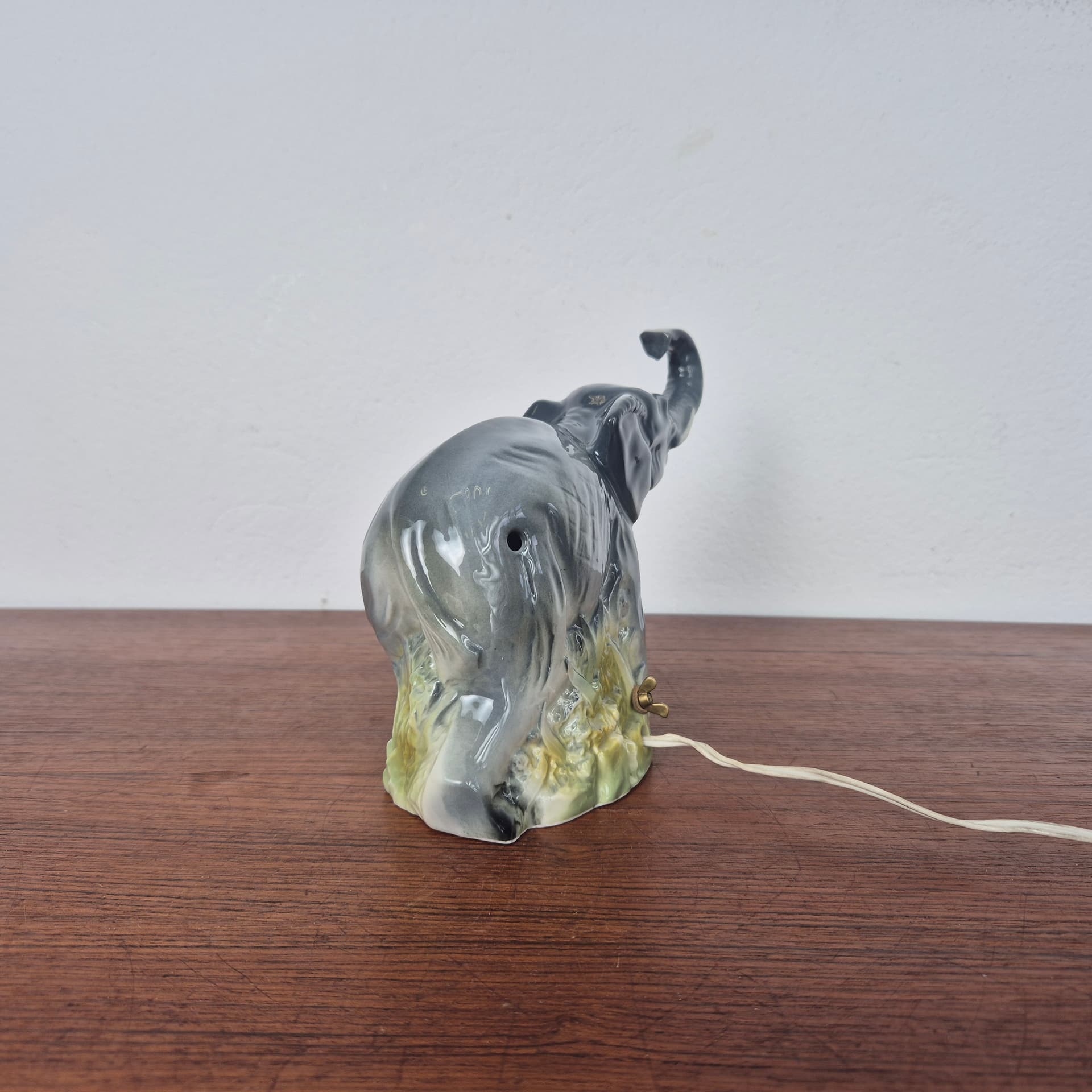 Porcelanowa lampka w kształcie słonia, Niemcy lata 60 - 92418