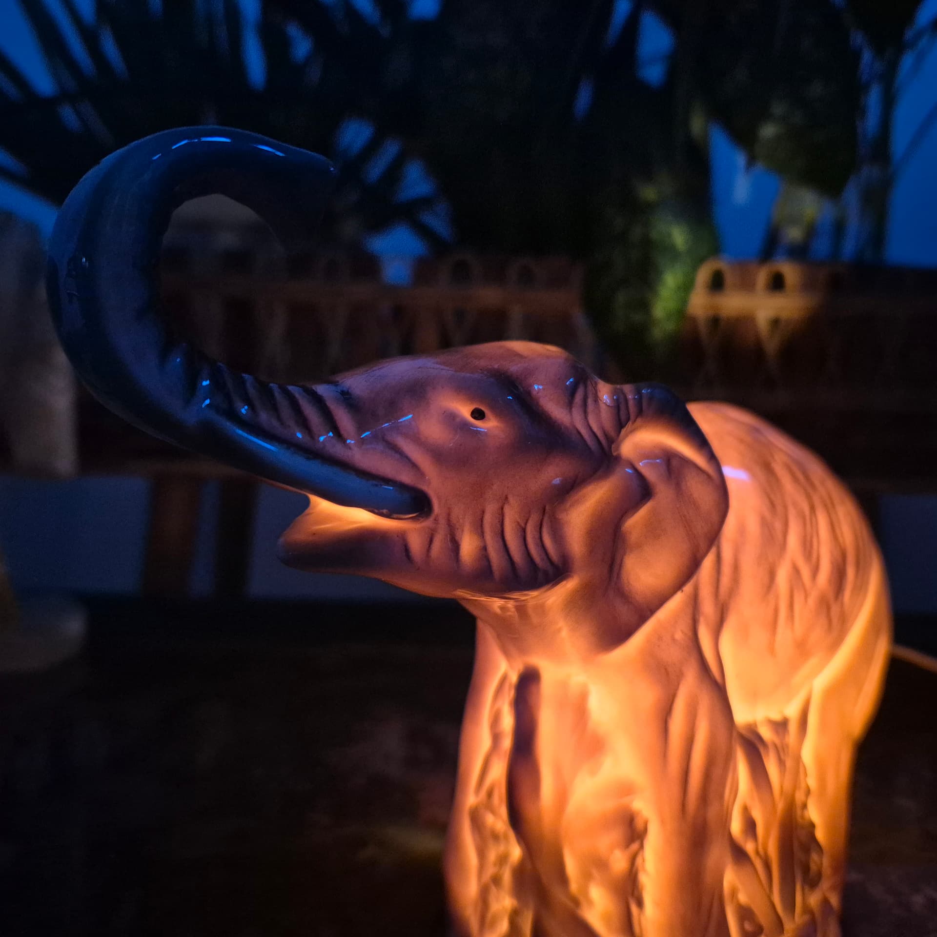 Porcelanowa lampka w kształcie słonia, Niemcy lata 60 - 92422