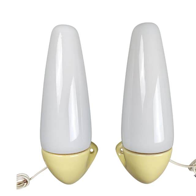 Para kinkietów, żółty, proj. S. Bernadotte, Szwecja, lata 50. - WYMIARY