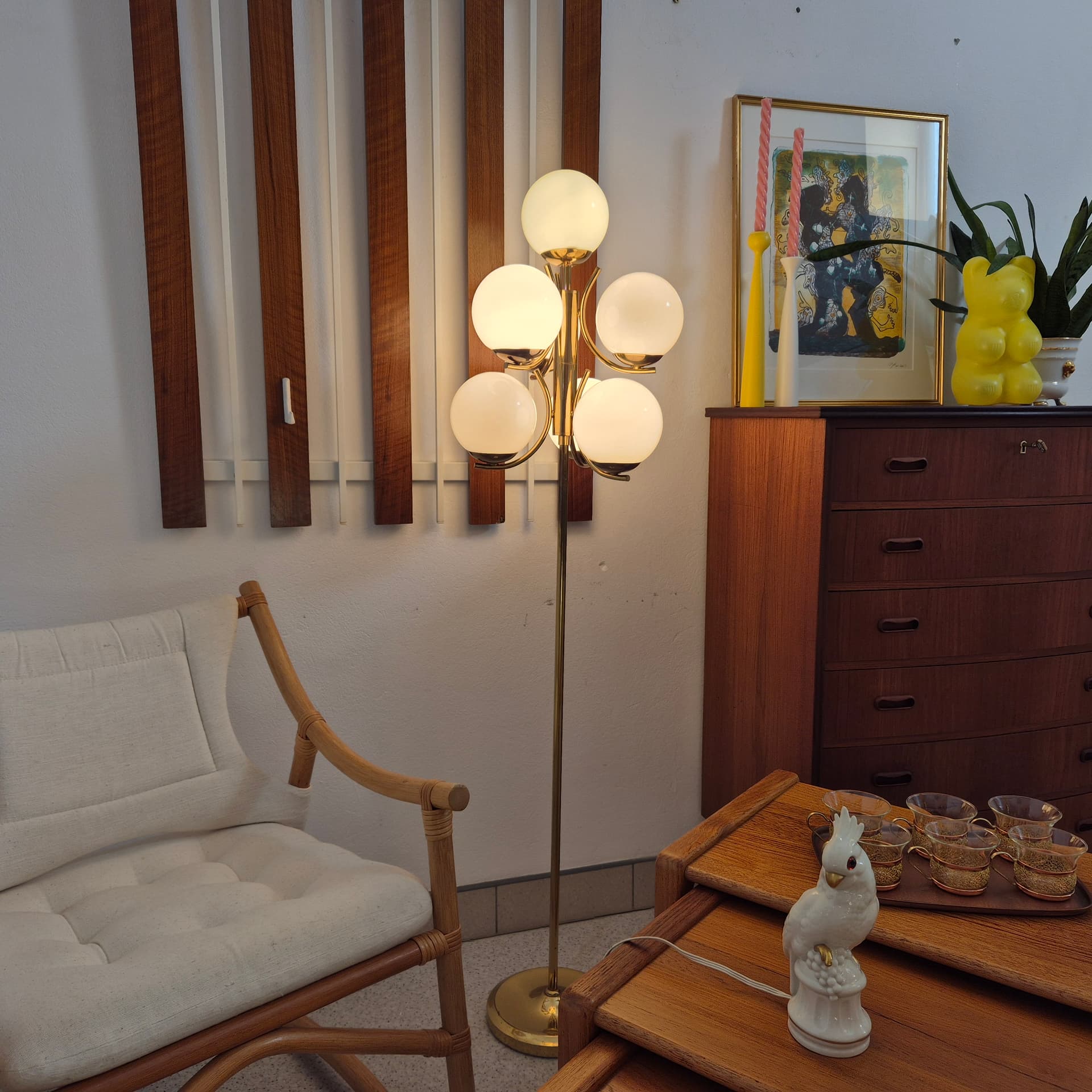 Lampa podłogowa sputnik od firmy Richard Essig, Niemcy lata 70 - 92634