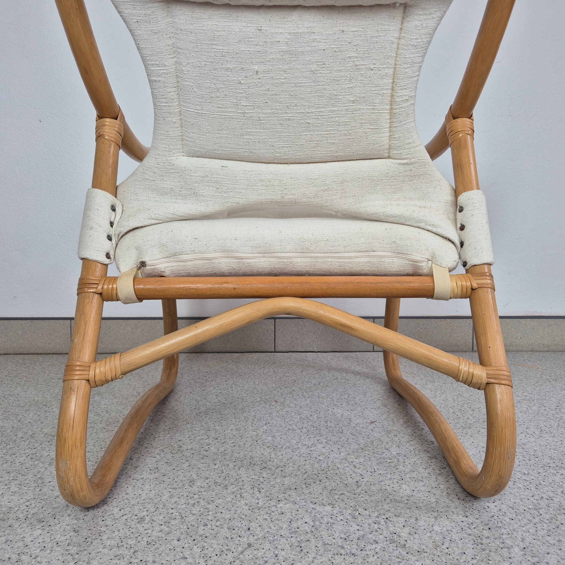 Fotel bambusowy w stylu Ikea Espri Safari, Dania lata 80 - 92666