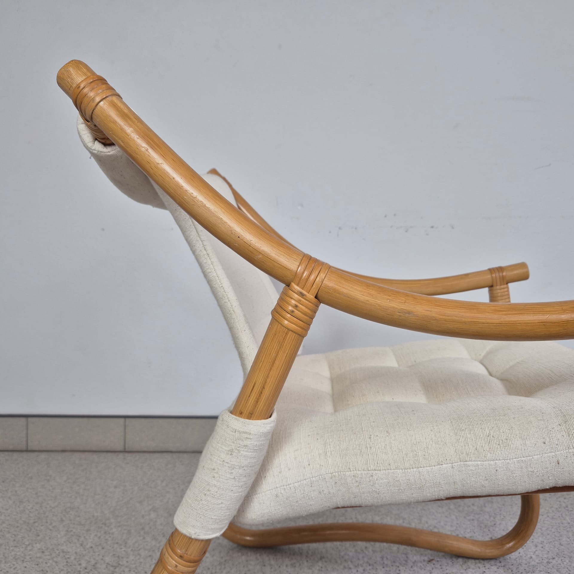 Fotel bambusowy w stylu Ikea Espri Safari, Dania lata 80 - 92661