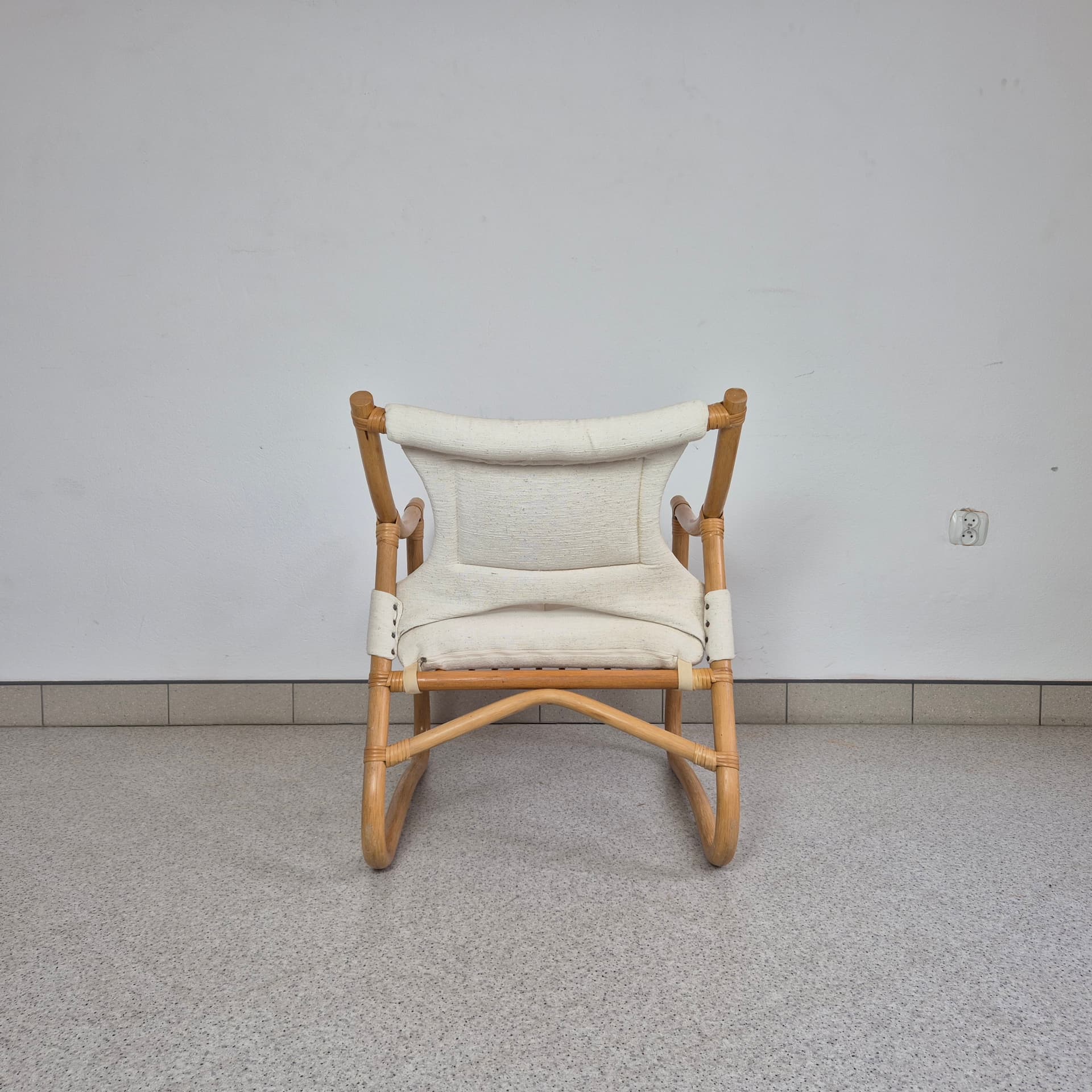 Fotel bambusowy w stylu Ikea Espri Safari, Dania lata 80 - 92662