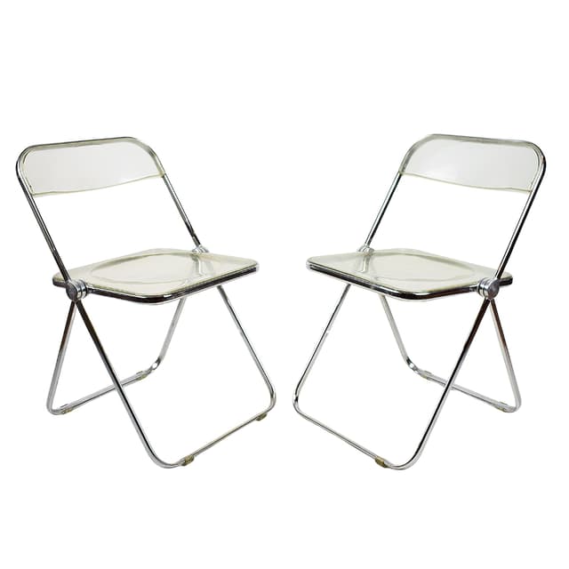 Para krzeseł Plia Anonima, Castelli, proj. Giancarlo Piretti, Castelli, lata 70. - WYMIARY