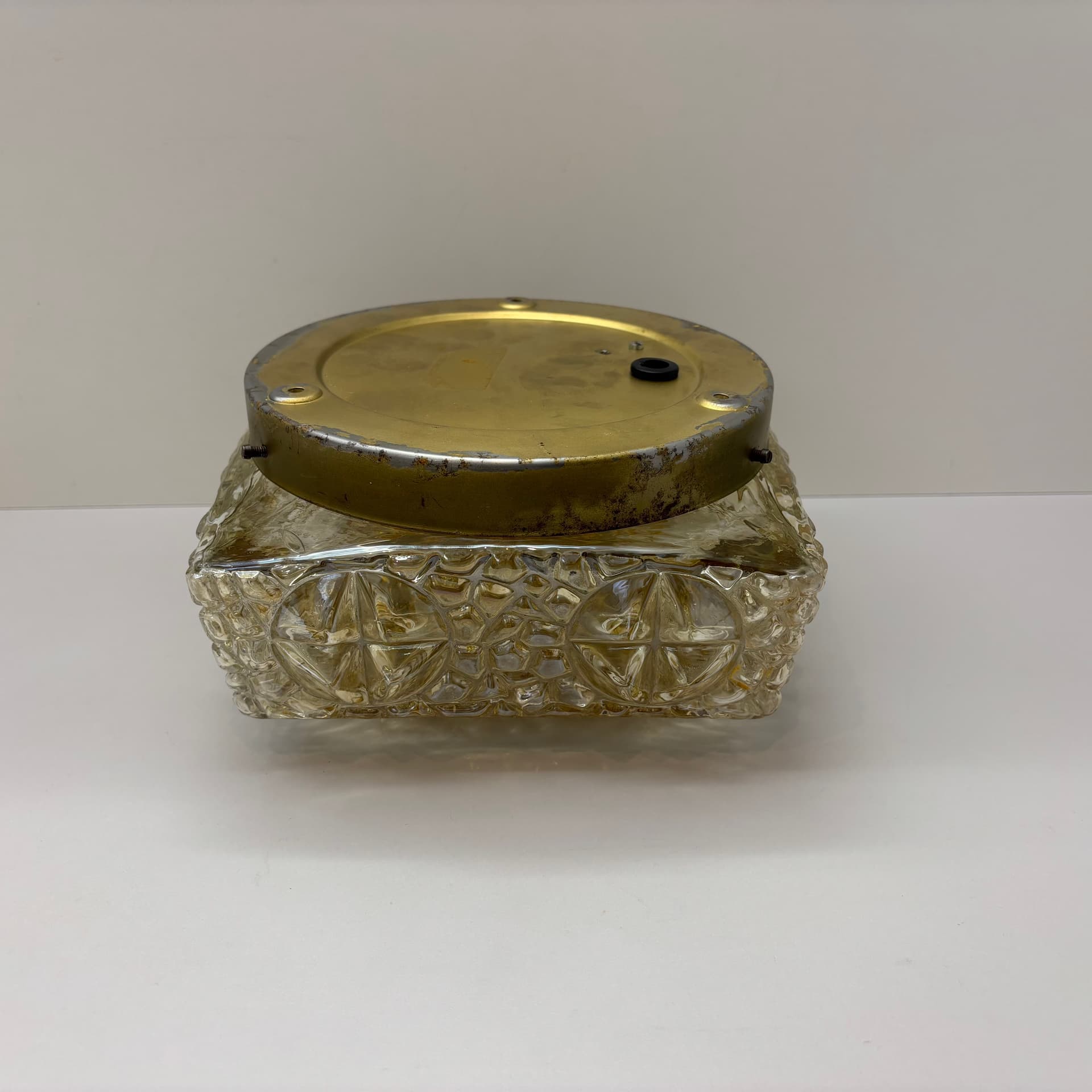 Ceiling Lamp, Space Age, golden glass, Germany, 1970s. - 92757