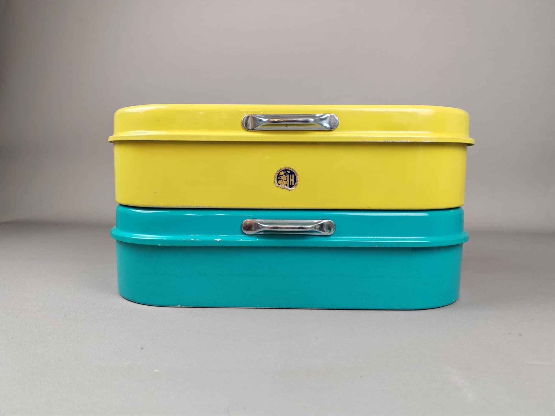 Lunch Box, yellow, J-H Fabrikerna, Sweden, 1950s. - 92878