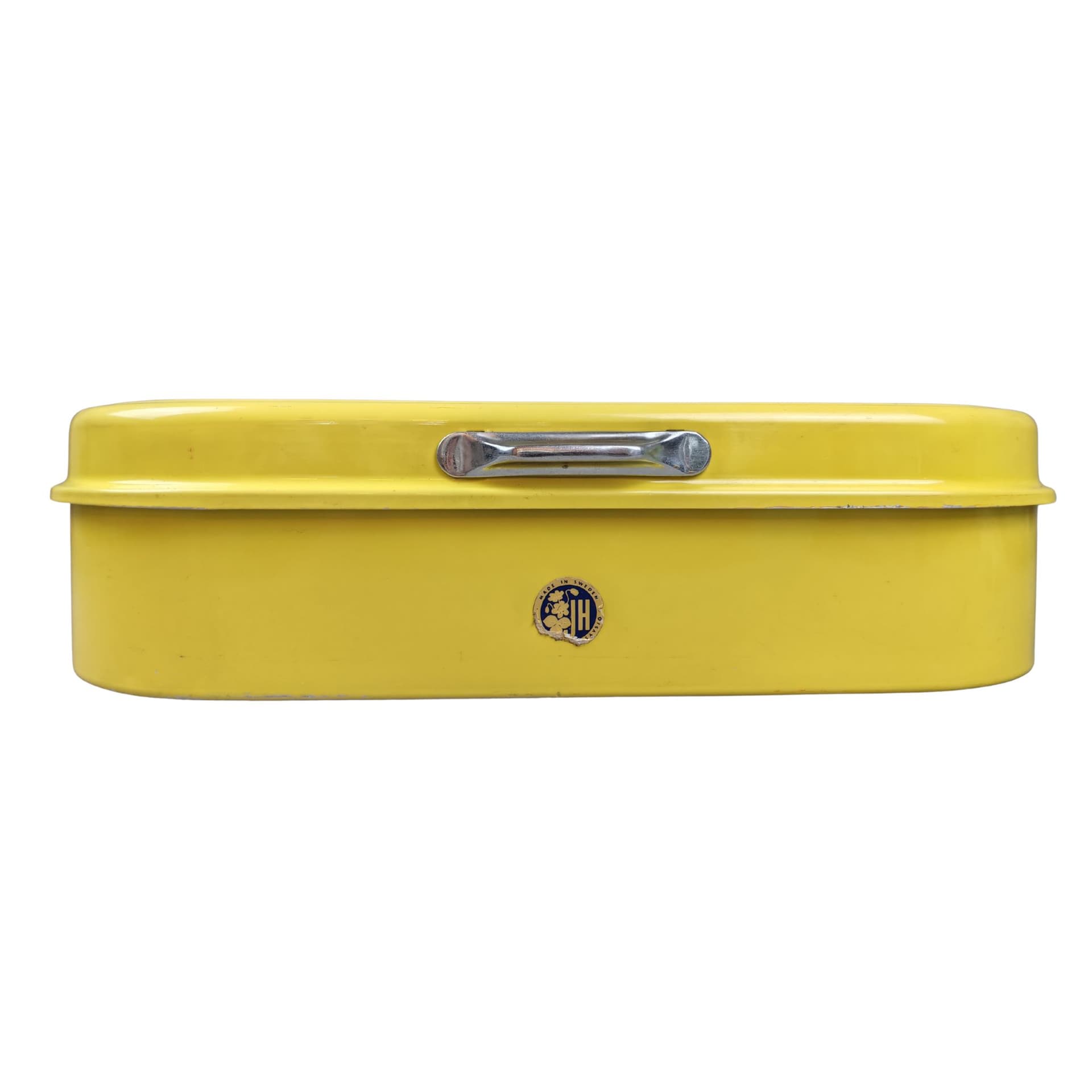 Lunch Box, yellow, J-H Fabrikerna, Sweden, 1950s. - 94072