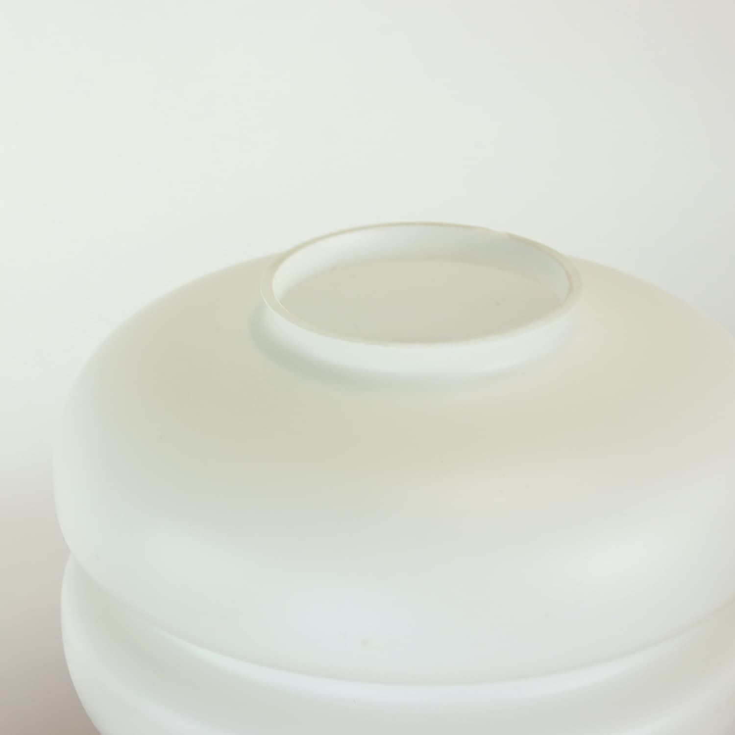 Lampa stołowa Space Age, szkło opalowe białe, metal kremowy, Napako, Czechosłowacja, lata 70. - 92917