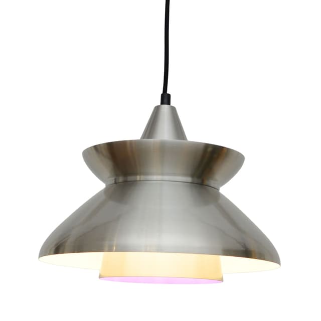 Lampa wisząca, srebrny, aluminium, Dania, lata 70. - WYMIARY