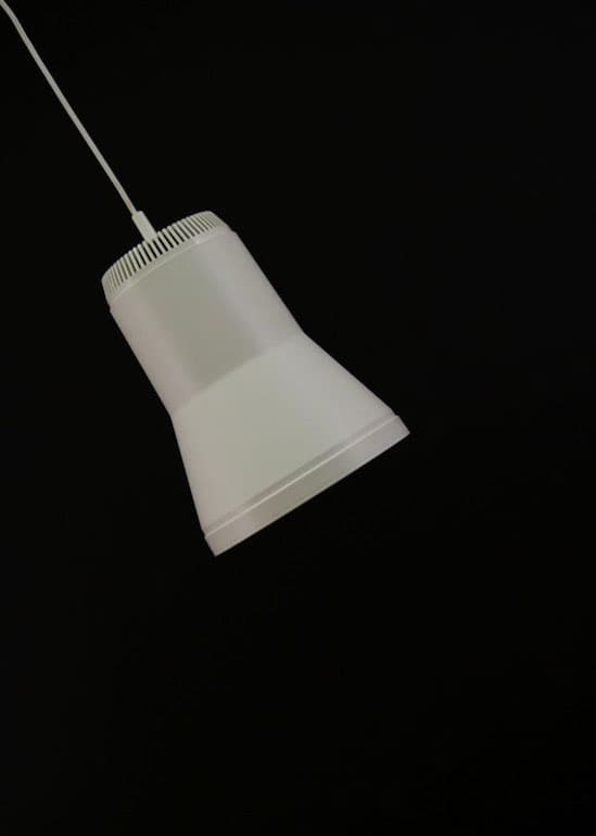 Pendant Lamp, ivory white, plastic, Denmark, 1970s. - 93186