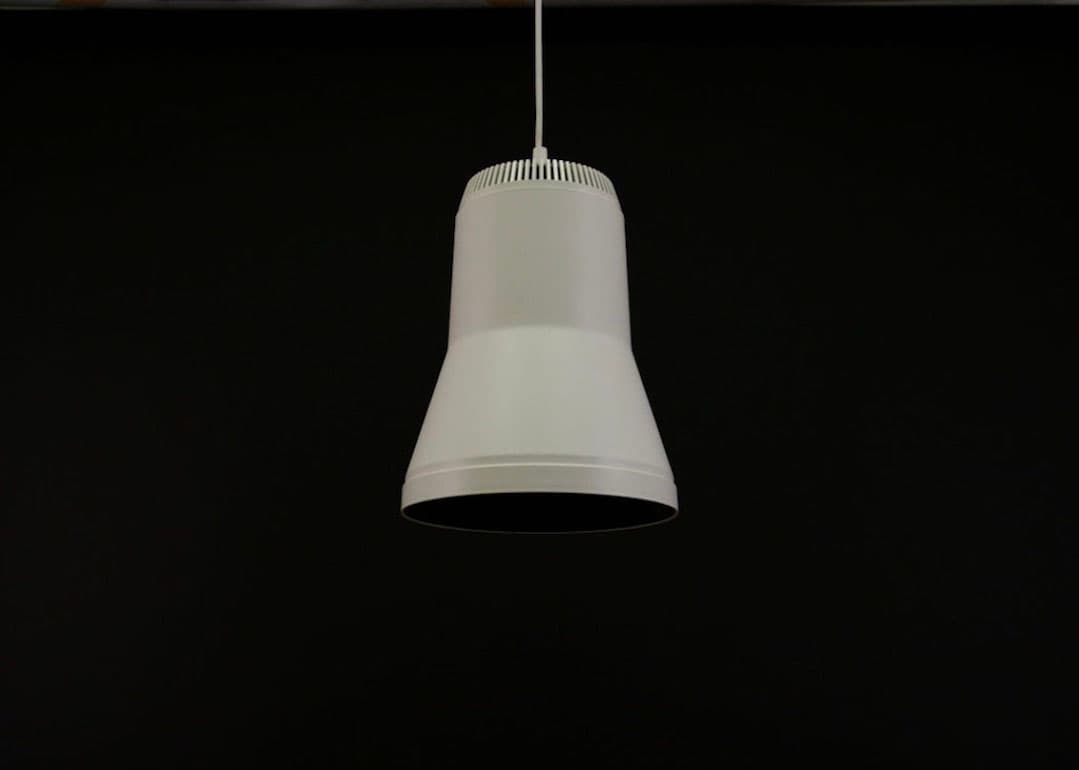 Pendant Lamp, ivory white, plastic, Denmark, 1970s. - 93185