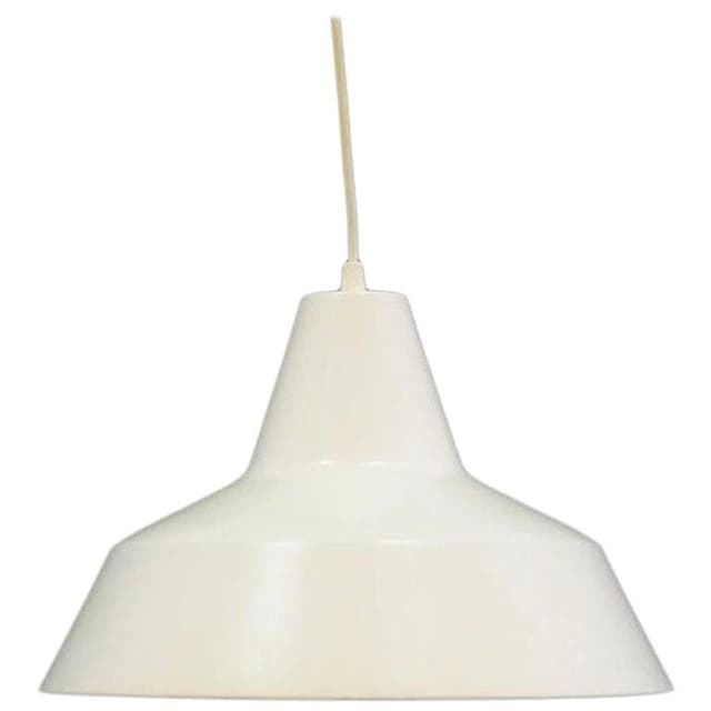 Chandelier, ivory white, metal, Denmark, 1970s. - DIMENSION