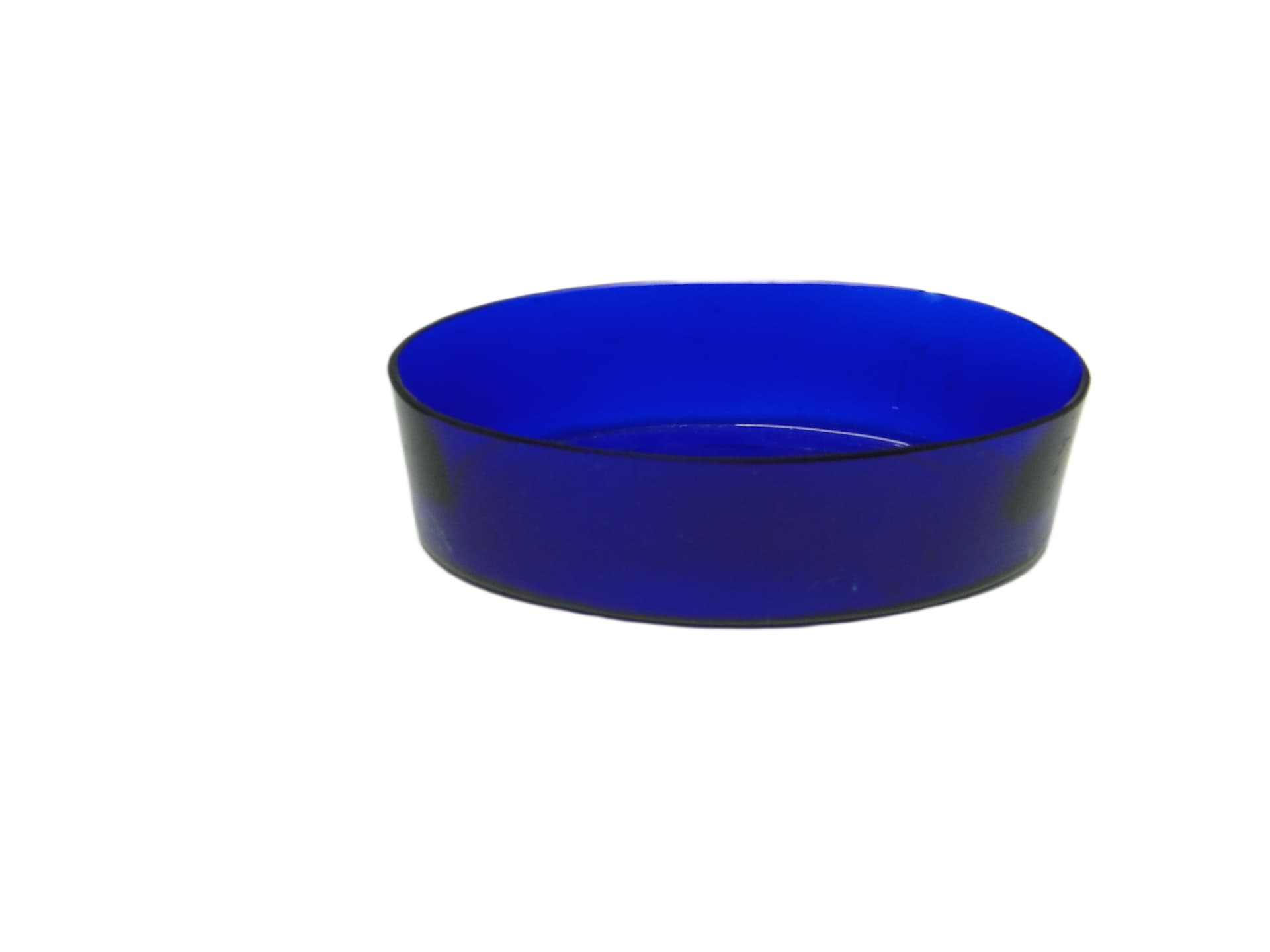 Żardiniera Art Nouveau, mosiądz srebrzony, szkło kobaltowe, Wielka Brytania, lata 60. - 93285