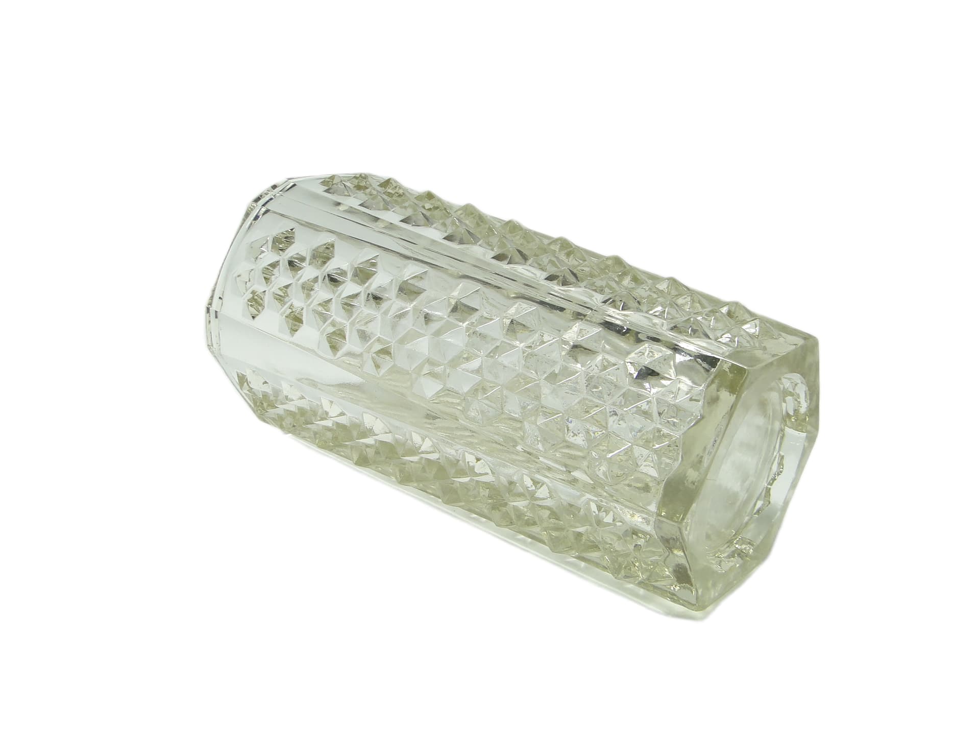 Wazon Ćwieki, szkło transparentne, Ząbkowice, Polska, lata 70. - 93324