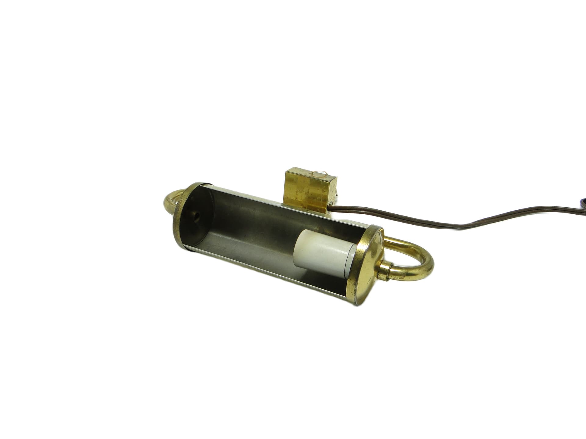 Kinkiet pod obraz, mid-century modern, mosiądz, Polska, lata 50. - 93343