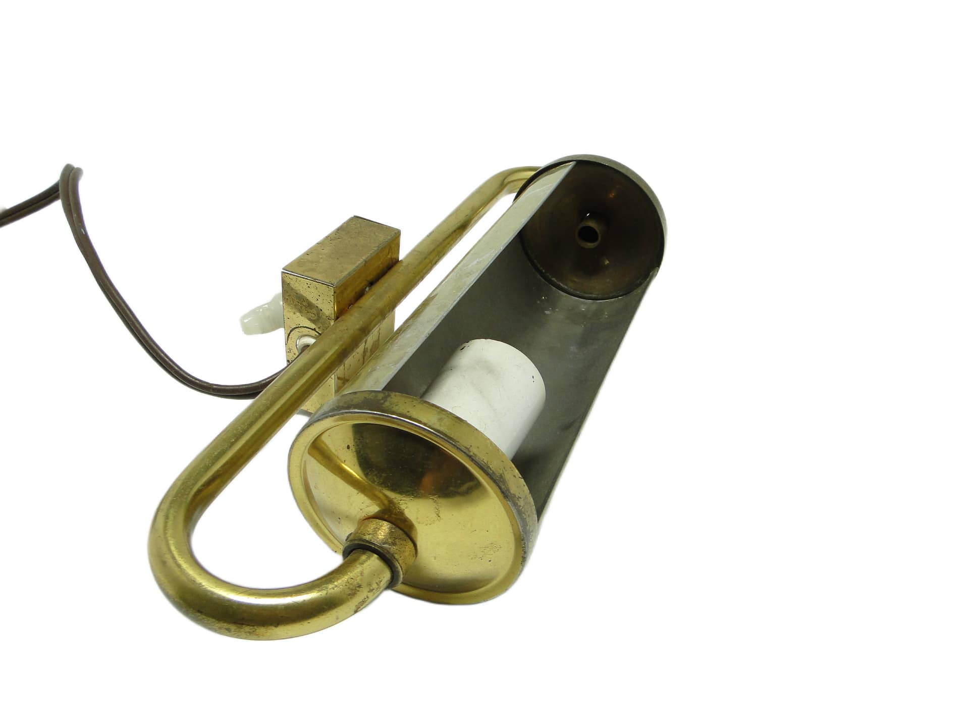 Kinkiet pod obraz, mid-century modern, mosiądz, Polska, lata 50. - 93342