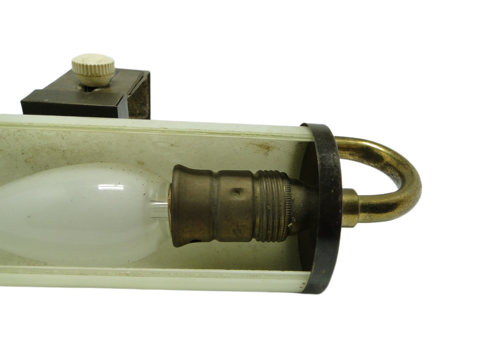 Picture light, mid-century modern, opal glass, brass, Germany, 1950s. - 93368