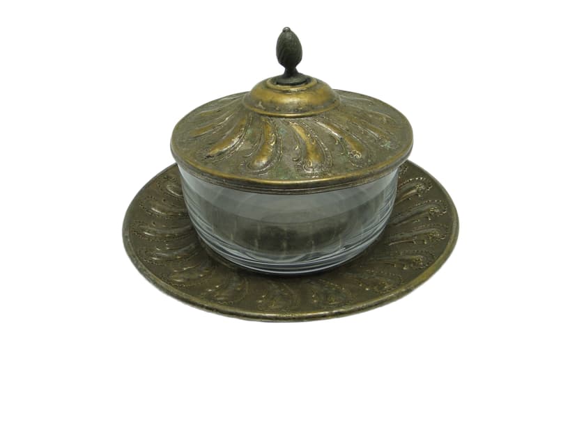 Maselnica rococo, szkło, Niemcy, XIX w.