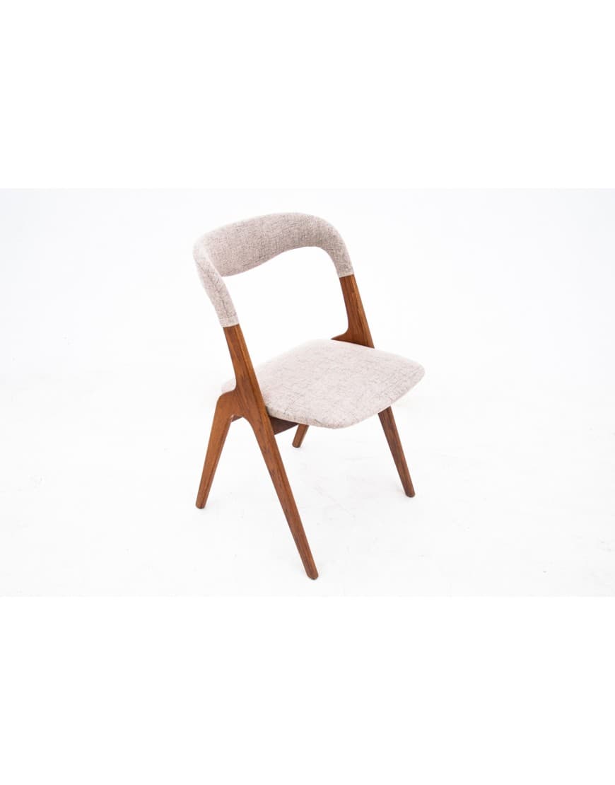 Tekowe krzesła, minimalistyczny design, Dania, lata 60. - 58026