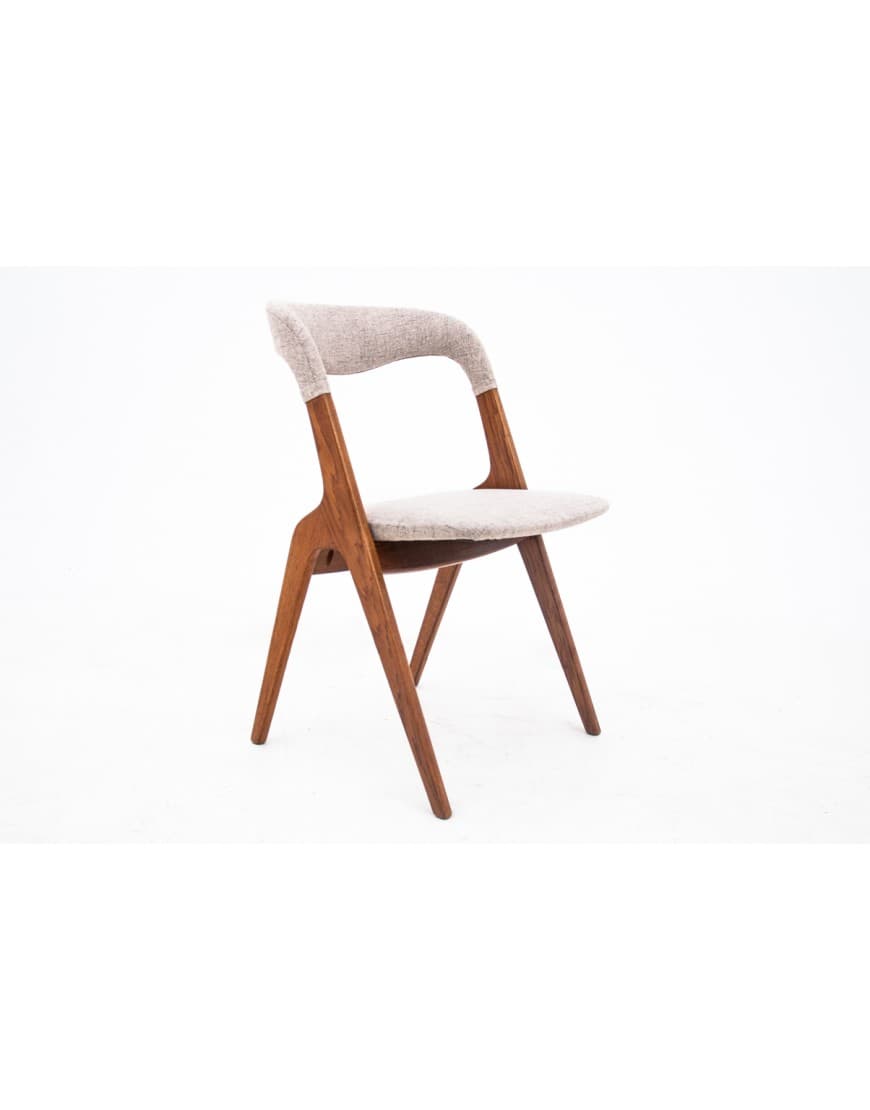 Tekowe krzesła, minimalistyczny design, Dania, lata 60. - 58027