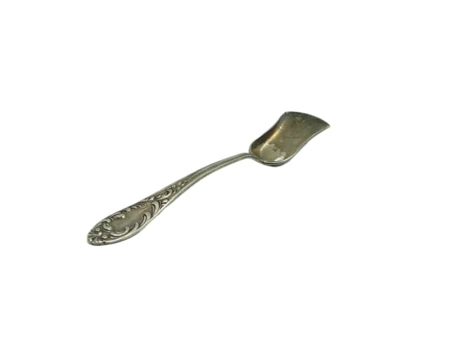 Sugar spoon, Art Nouveau / Art Deco, brass, Poland, 1920s. - DIMENSION