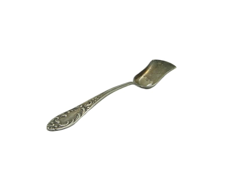 Sugar spoon, Art Nouveau / Art Deco, brass, Poland, 1920s.