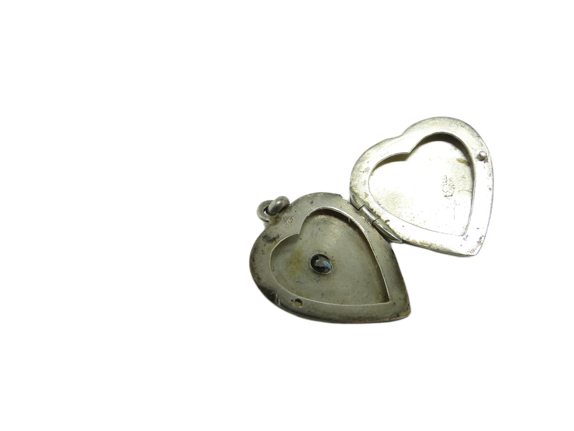 Sekretnik serce, minimalizm, srebro, Estonia, lata 50. - 93609