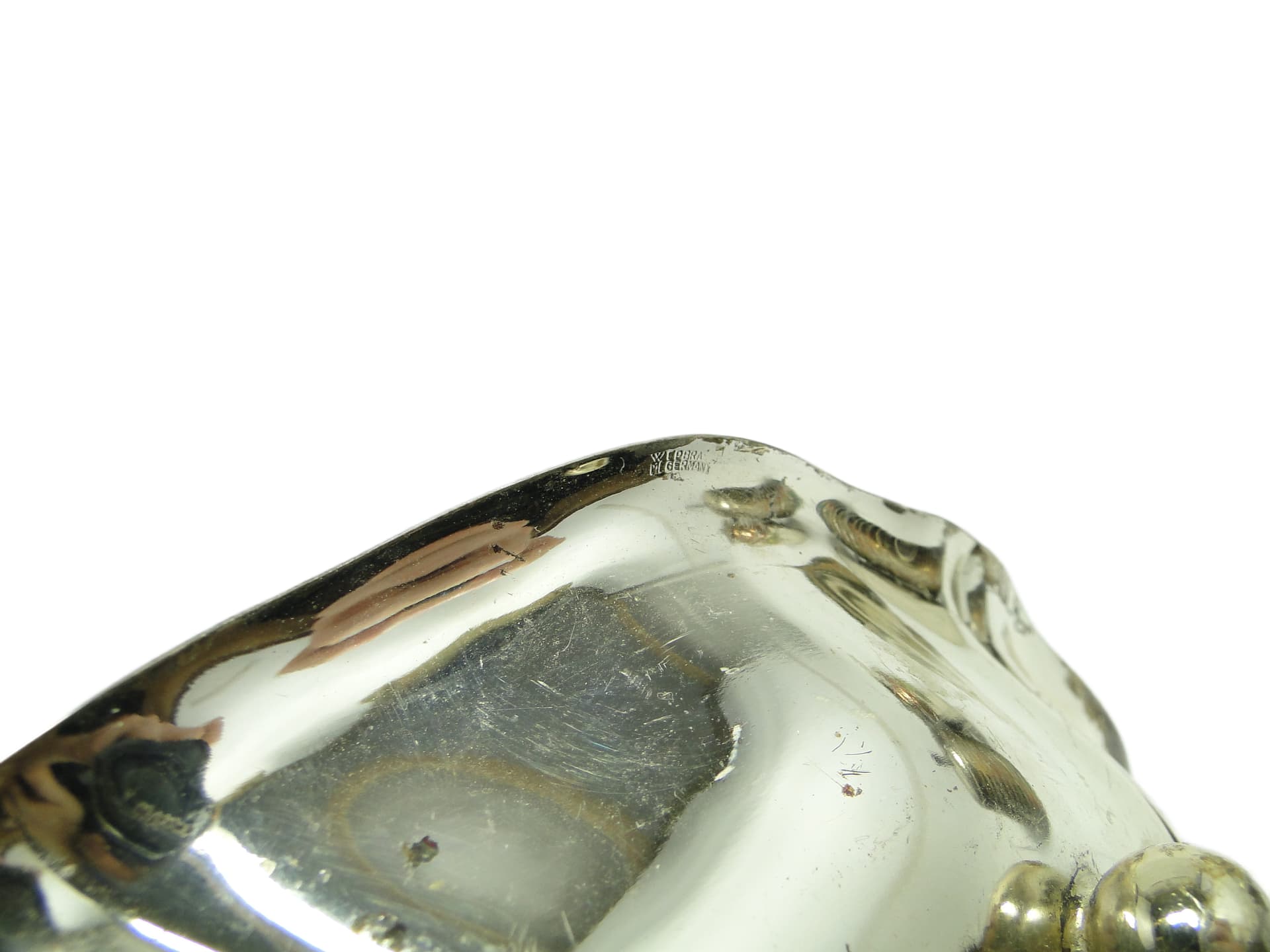 Platter, Art Deco / Mid-century Modern, silver-plated brass, Denmark, 1950s - 93678