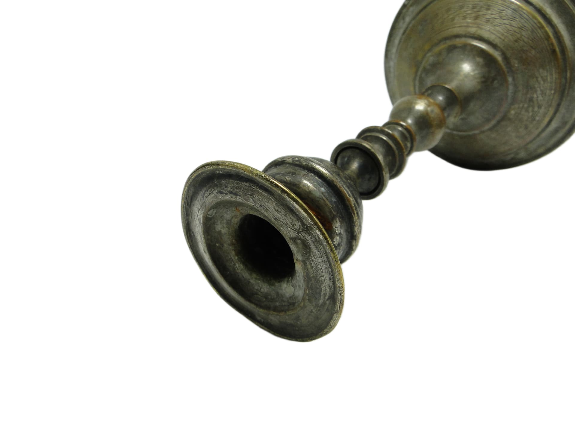 Świecznik Empire, mosiądz srebrzony, Austria, początek XX w. - 93794